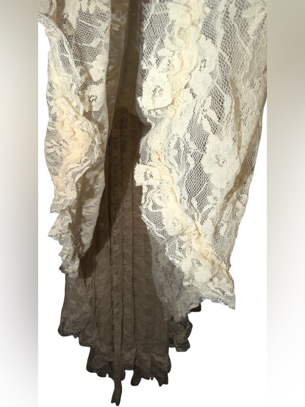 Free people intimately size Med Lace High-Low Party Dress in Cream - Picture 2 of 5